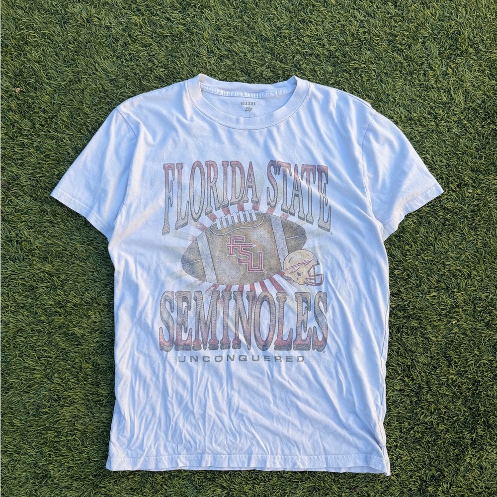 Hollister White Florida State Seminoles Tee